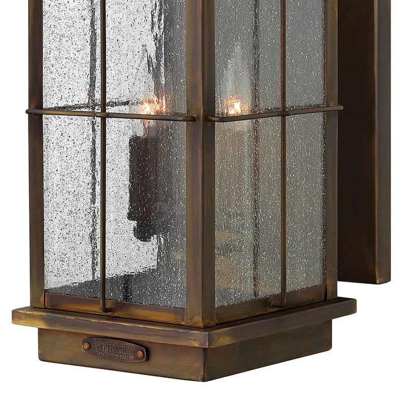 Bingham 3-Light Outdoor Wall Lantern, Sienna, No Bulb