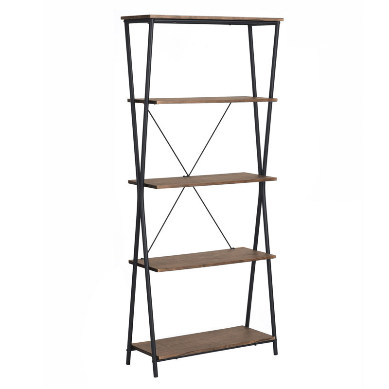 Carramar 180cm H x 80cm W Solid Wood Etagere Bookcase