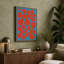 Three Starburst Blooms Mid-Century - Wrapped Canvas-446793827-446793826