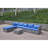 Patio With Cushions - Make Your Porch A Cozy Retreat. Iron Frame Powder Coating. Handwoven Pe In Grey Blend. Water- Blue And Cushion Padding. Ideal For Patio, Deck, Backyard, Or Outdoor Unwind