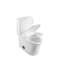 Toilette monobloc 1,1 / 1,6 GPF allongée à hauteur de confort très grande, certifiée CUPC, certifiée WaterSense, céramique, couleur blanche, siège à fermeture en douceur