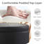 Repose-pieds rond avec rangement en similicuir Duanys-1534653989