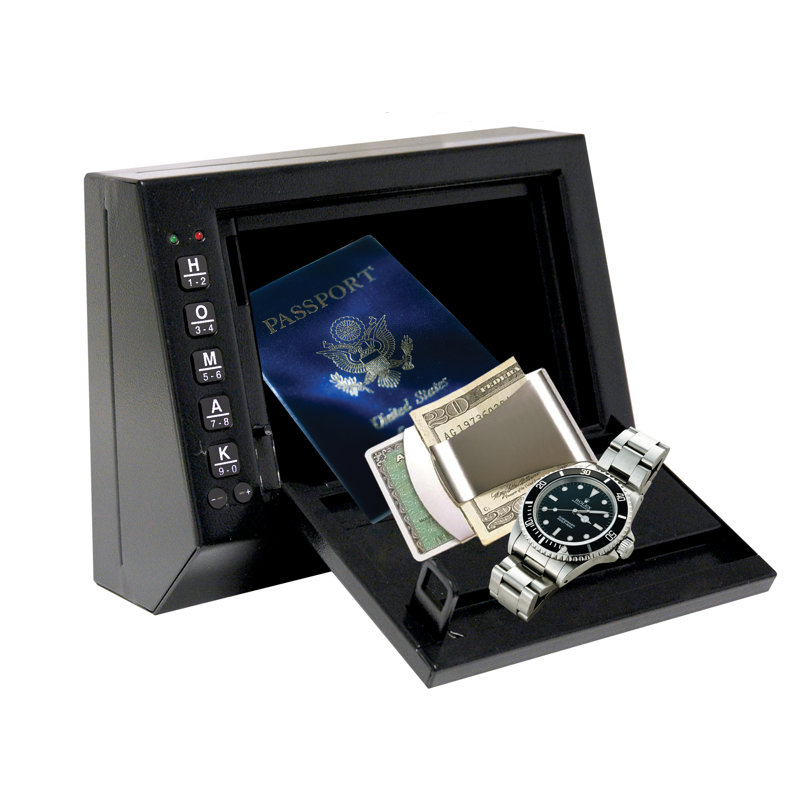 Small Black Steel Electronic Access Pistol Box