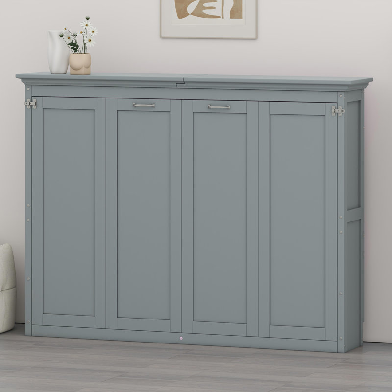 Lit escamotable Wooden, Gris