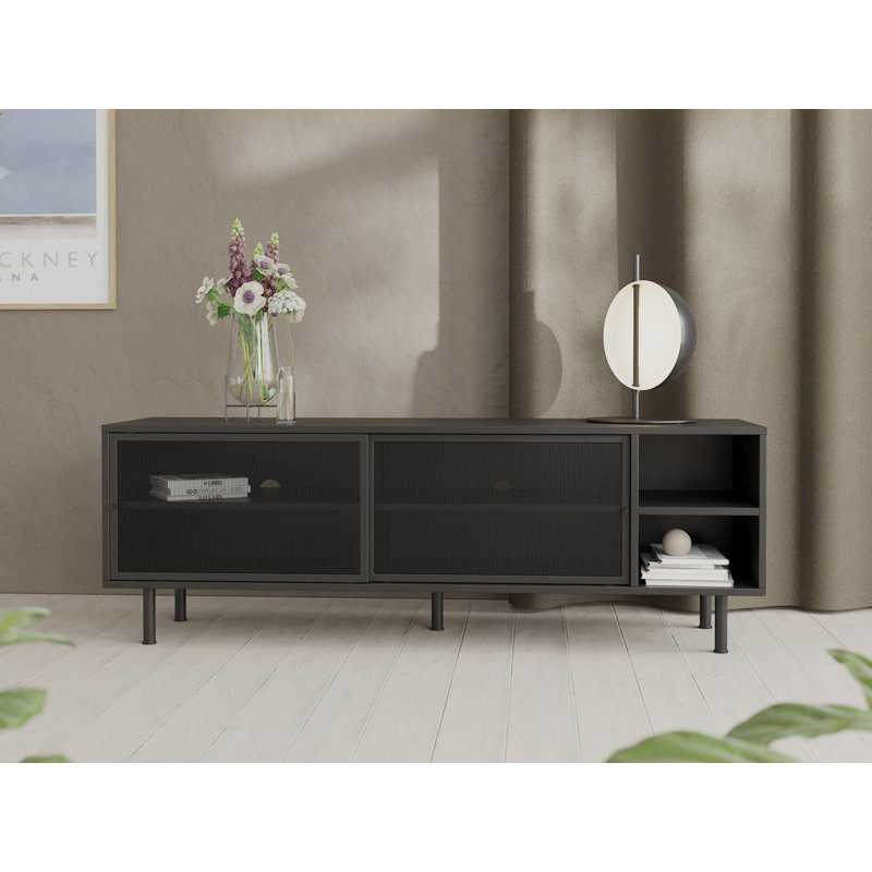 Kolbie 62 W Storage Credenza, Black