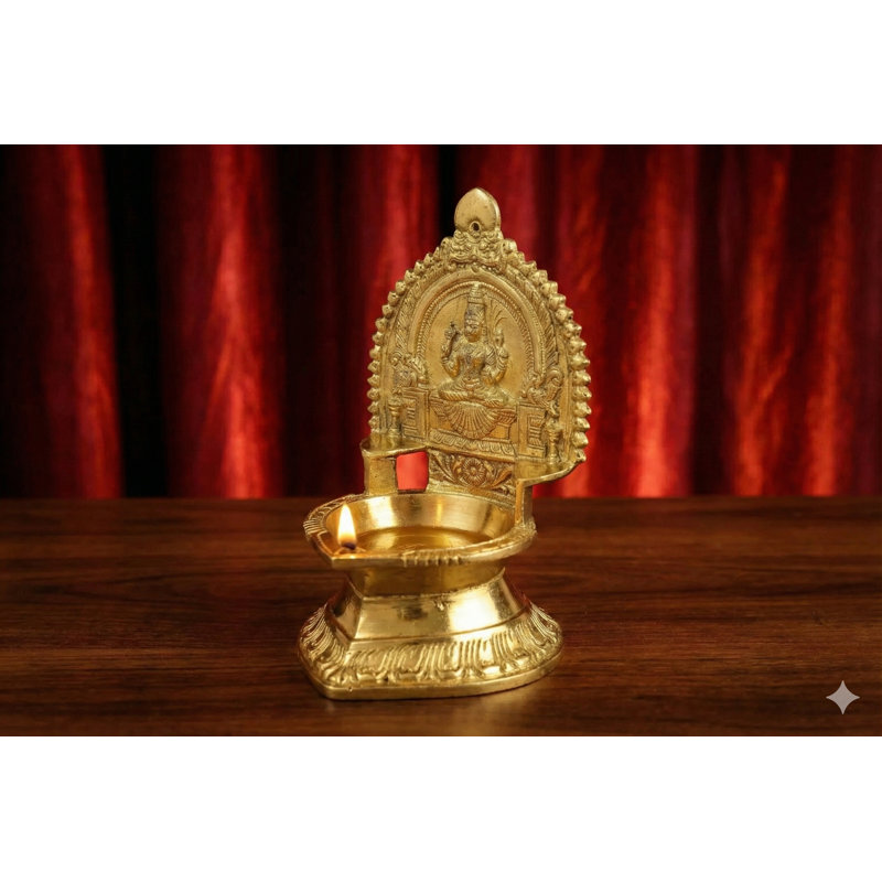 Laiton en laiton déesse Rajarajeshwari Vilakku Diya