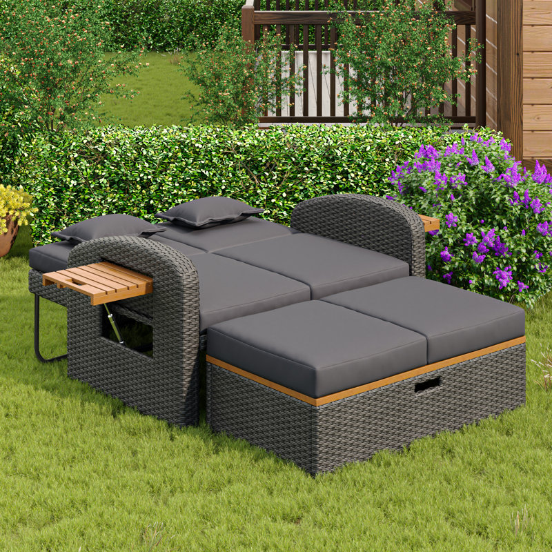 120cm Wide Straight Steel Patio Daybed