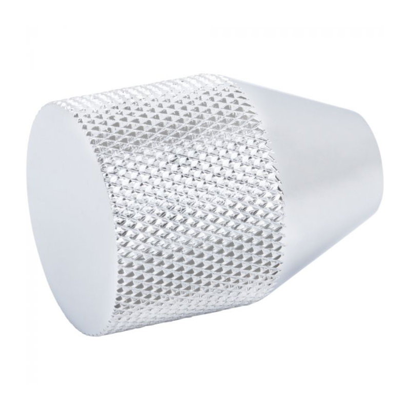Beliza 1" Diameter Conical Knurled Knob, Polished Chrome