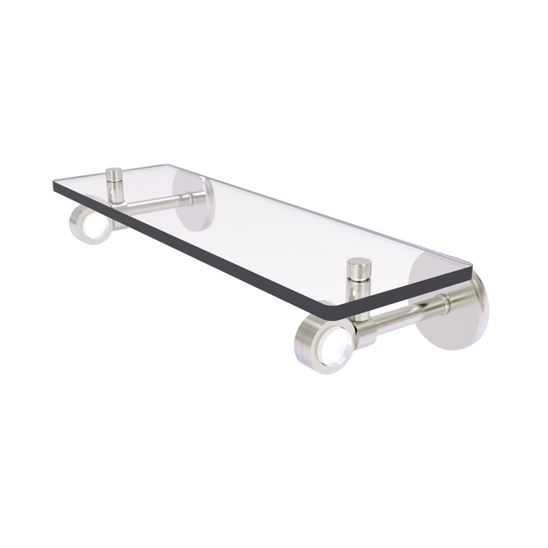 Margolis Bracket Shelf with Towel Bar, Satin Nickel