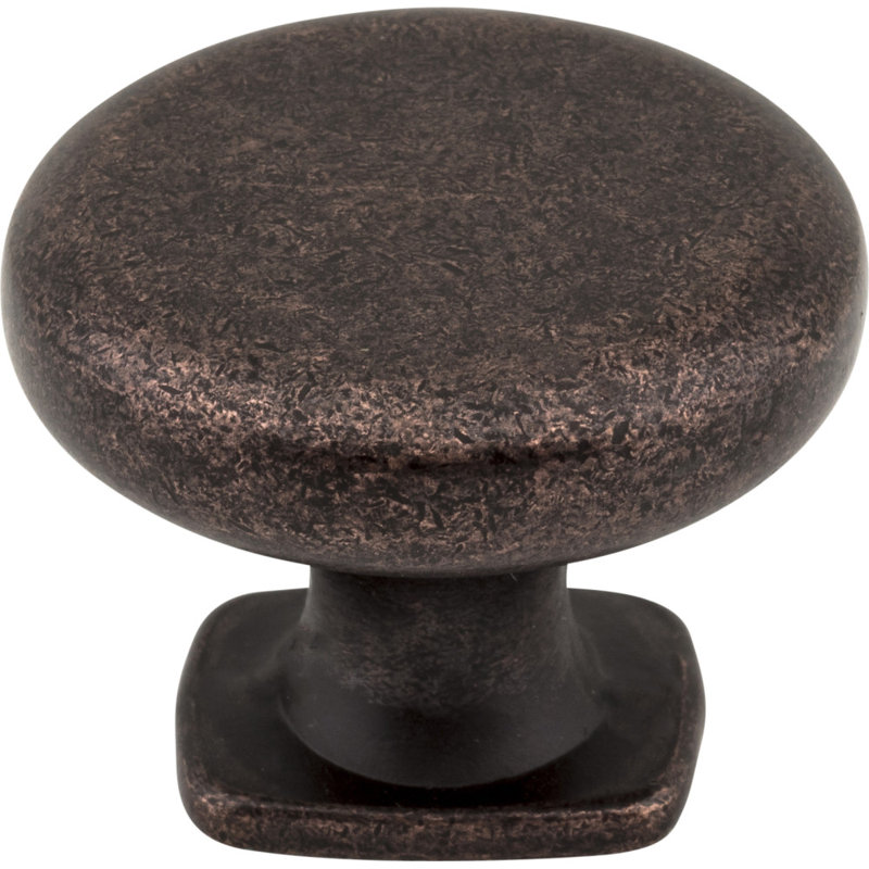 Belcastel I 1 3/8" Diameter Mushroom Knob, Distressed Oil Rubbed Bronze