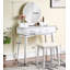 Ensemble coiffeuse et tabouret contemporain en bois
