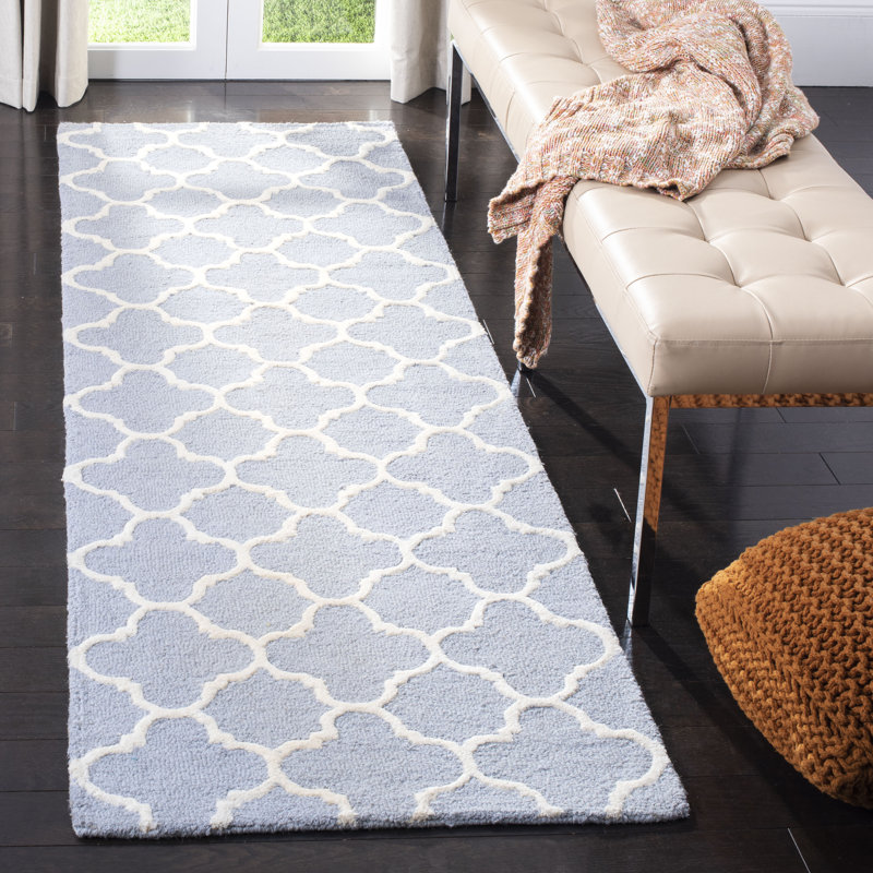 Tapis en laine touffeté à la main Cannen, Tapis de couloir 2 pi 6 po x 12 pi