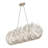 Bask Crystal Linear Pendant - 48"W - Gold Dust