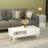 Modern White Coffee Table, 100% Melamine Coated Particle Board, Thickness: 0.7 inches | Scandinavian Design, Elegant Solid Color, Perfect for Living Room & Contemporary Spaces-198357318-201128120