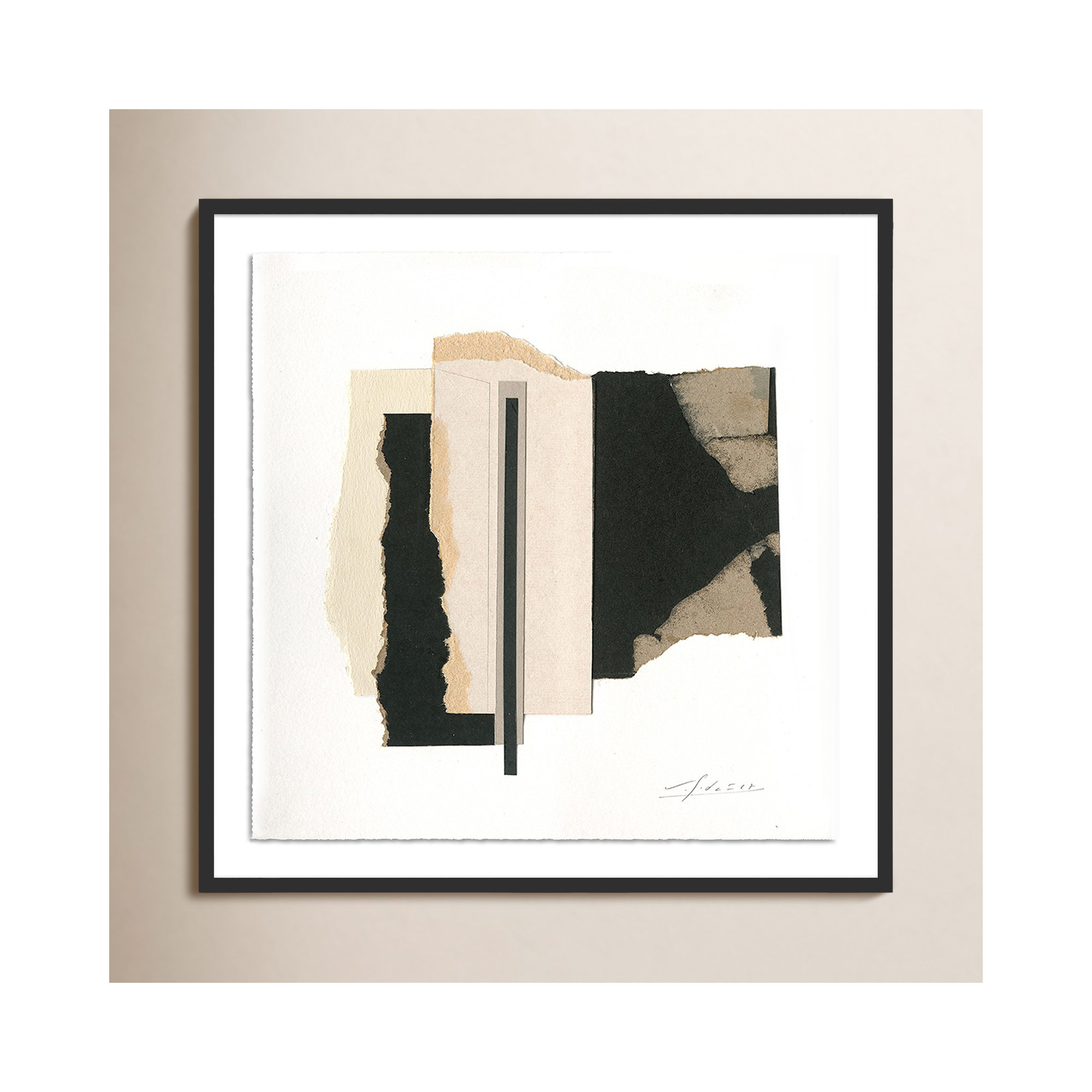No. 6 by Valeria Sidanez, 40" H x 40" W, Black Maple Framed