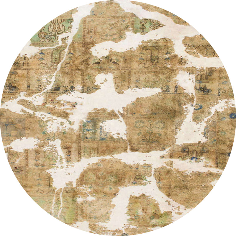 Tapis abstrait moderne 1129, Rond 6 pi