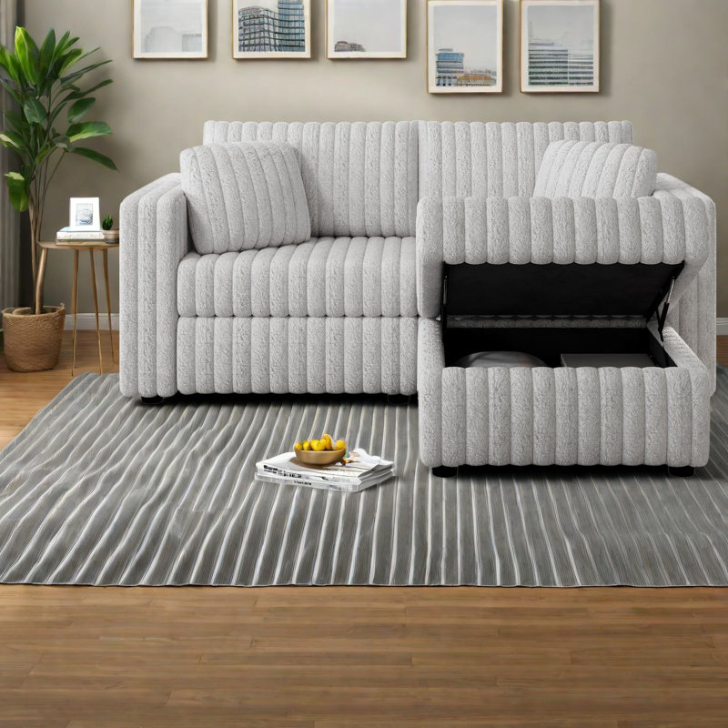 Canapés modulaires avec rangement, élévateur en métal, chaise longue compacte moderne
