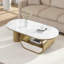 Table basse ovale de luxe, table basse 47,24 po avec tiroir de rangement Luxury-129021360
