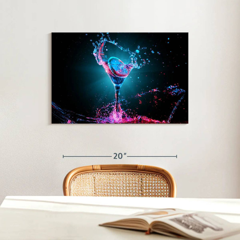 Yarlin Neon Cocktail, 16" H x 24" W