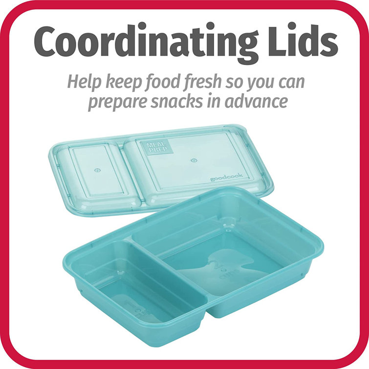 GoodCook BPA-Free Plastic Reusable Meal and Snack Prep