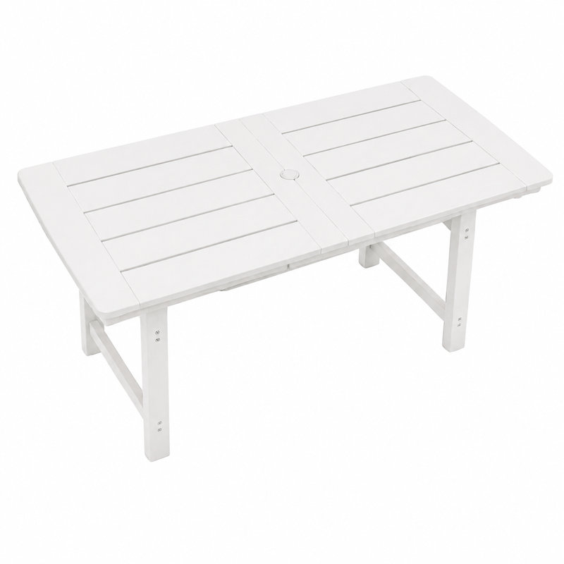 Lechner Outdoor Dining Table , 66.93'' in. W 31.9'' in. D, White