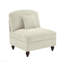 Canapé sans accoudoirs en chenille avec 1 coussin - beige et blanc-428542797
