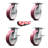 4 Piece Poly on Aluminum Caster Set