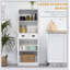 Garde-manger autoportant de 61 po de style traditionnel avec portes à fermeture douce
