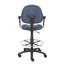 Chaise à dessin Jea, accoudoirs réglables, tweed bleu, repose-pieds rond-118318900