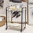 Wine Bottle & Glass Rack Brown+Black