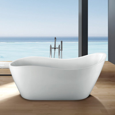 Havana 65.37'' x 28'' Soaking Acrylic Bathtub