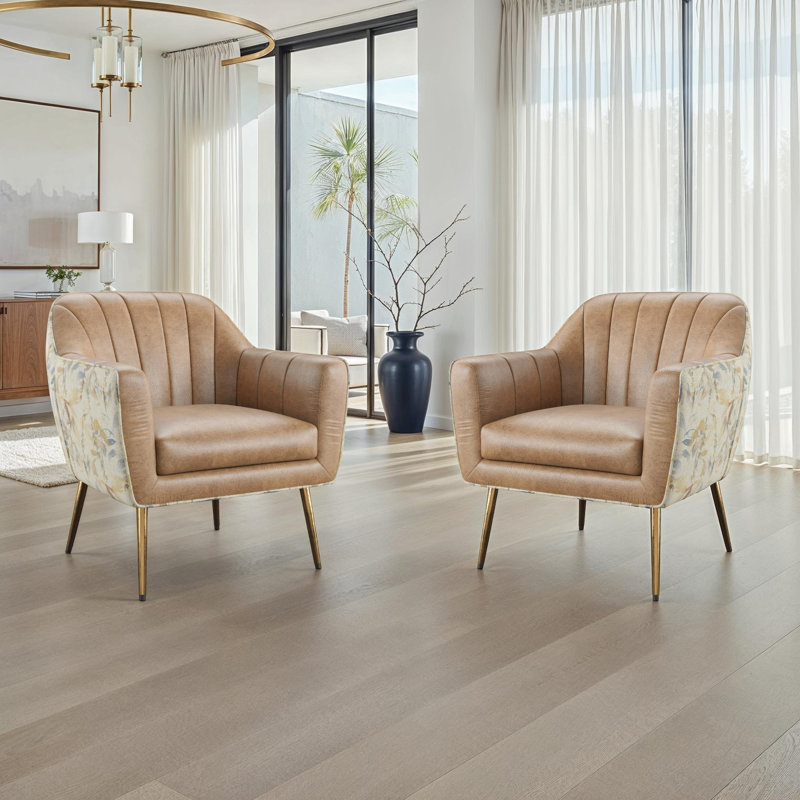 Upholstered Accent Chair Set