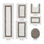 Ensemble de tapis pour salle de bain 100% coton 2370 g / m² Hotel Premium, certifié OEKO-TEX®, conception de piste de course ultra moelleuse, super absorbant, réversible, tapis de salle de bain lavable à la machine, blanc / beige-119901894