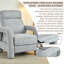 Fauteuil inclinable rembourré avec dossier à pression-1714746922