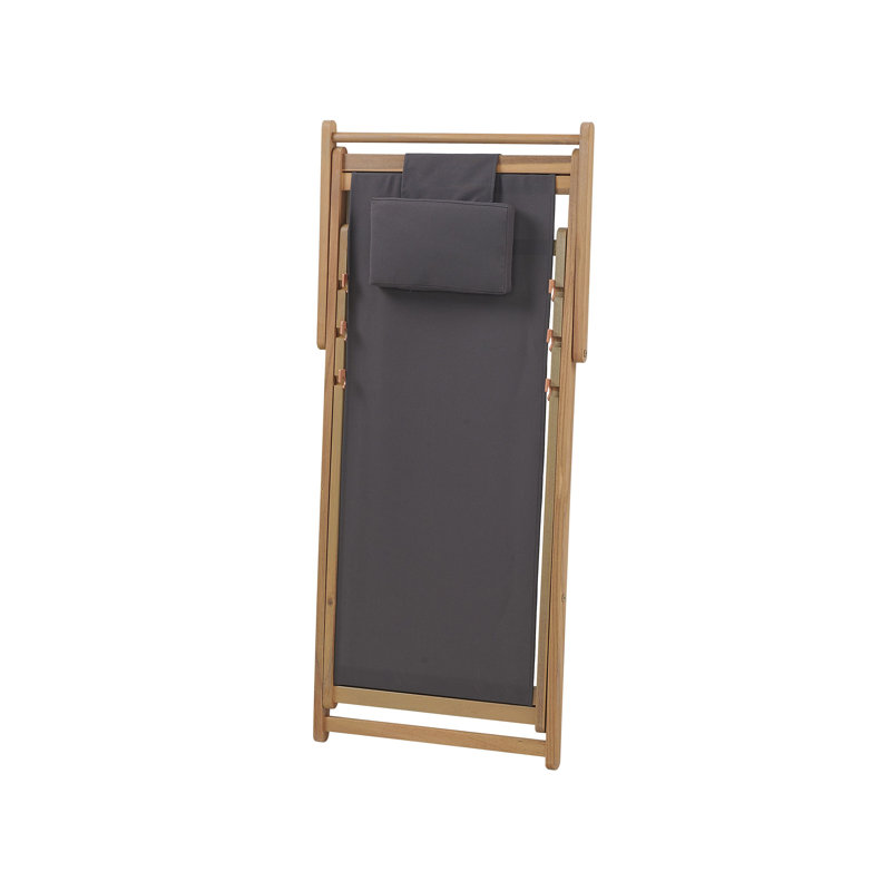 Aadhish Folding Deck Chair, Grey, 2