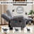 36" Wide Soft Modern Short Plush Manual Massage Heat Recliner with Metal & Plywood Frame-198419929