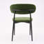 Chaises de salle à manger rembourrées en métal vert-473304698