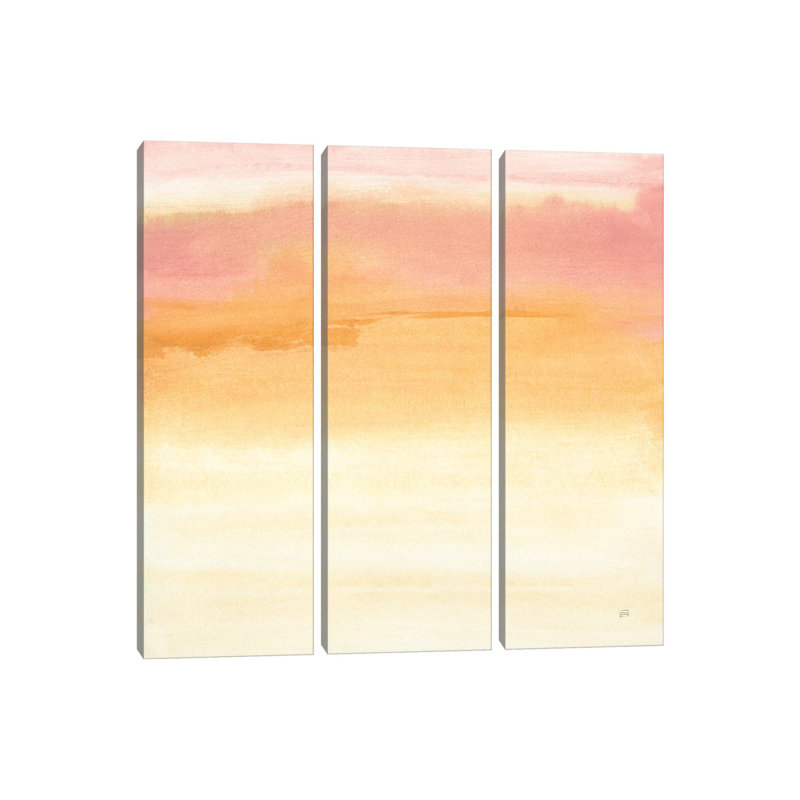 Curcuma et sable I - ensemble d'art mural sur toile tendue (ensemble de 3)