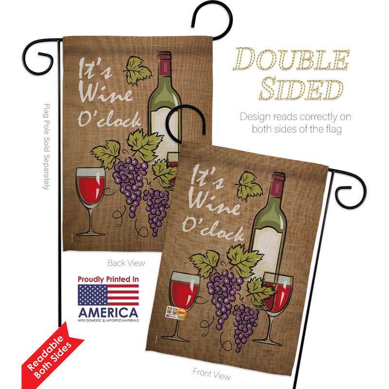 Double Sided 18.5'' H x 13'' W Polyester Flag Set
