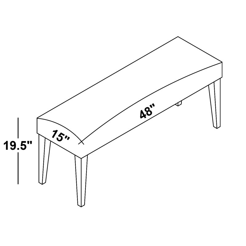 Aken Polyester Upholstered Bench
