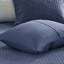 Ensemble de courtepointe 3 pièces bleu marine double / grand