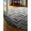 Tuscon Cowhide Chevron Area Rug in Gray-1237586005