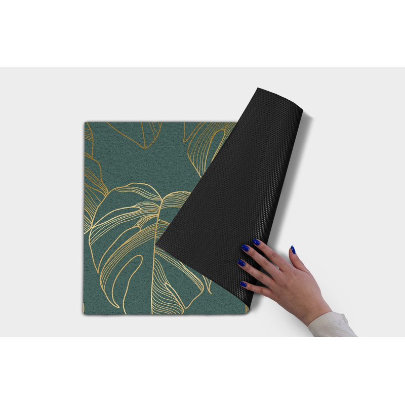 Non-Slip Floral Outdoor Doormat