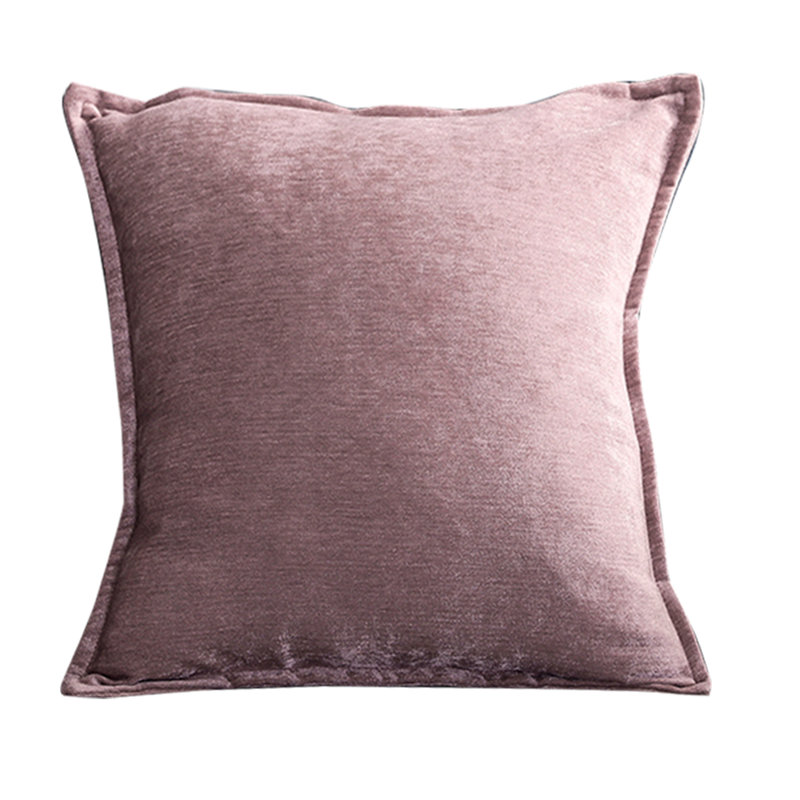 Ensemble de 2 coussins réversibles en chenille, Lilas