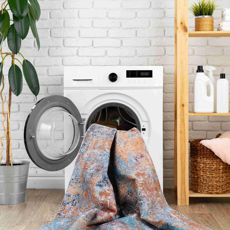 Multi Washable Area Rug, Rectangle 2'5" x 10'