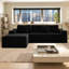 Canapé modulaire luxueux, velours côtelé moelleux pour salon moderne, sans assemblage