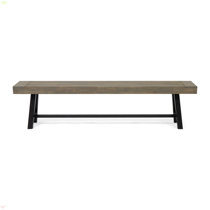 Banc de patio extérieur en bois d'acacia