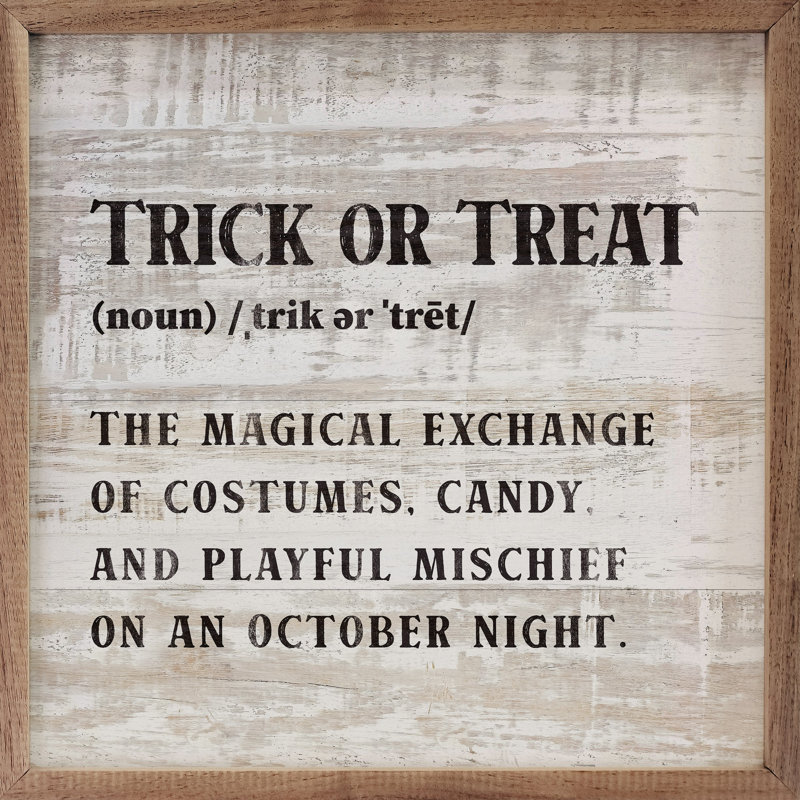 Trick Or Friate Définition, H 16 po x l 16 po