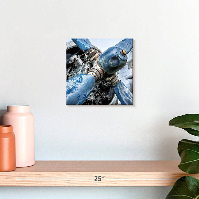 Mehar Blue Old Propeller, 10" H x 10" W