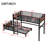 Twin XL Over Twin XL Metal Bunk Bed/Metal Loft Bed,Separable Bunk Beds,With Raised Security Fence,Walnut Color-1435645998